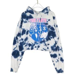 Urban Outfitters Blue Pink Floyd Tie Dye Cropped Hoodie Sweatshirt Medium